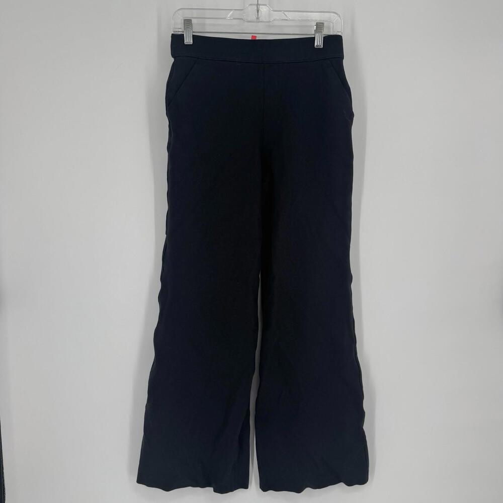 Spanx pants womens small S black high rise pull on wide leg perfect minimalist